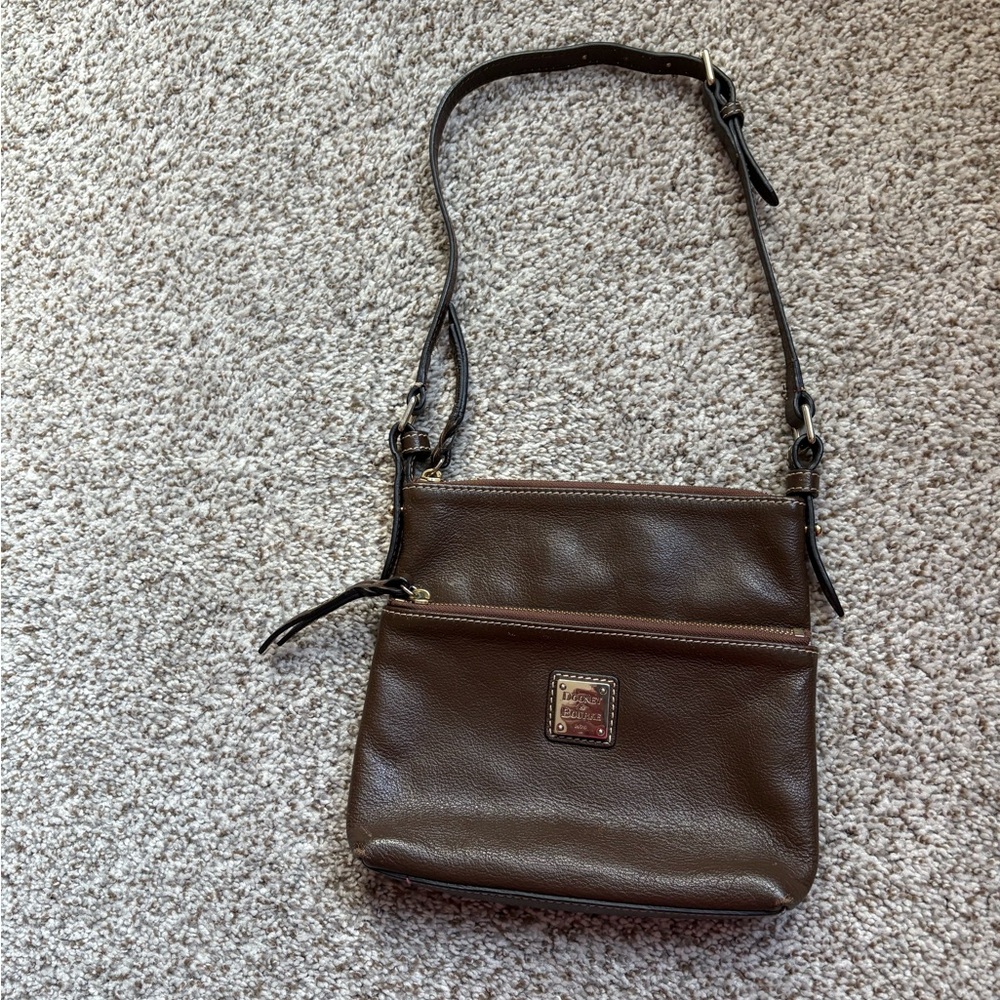 Dooney & Bourke Chocolate Leather Crossbody Bag